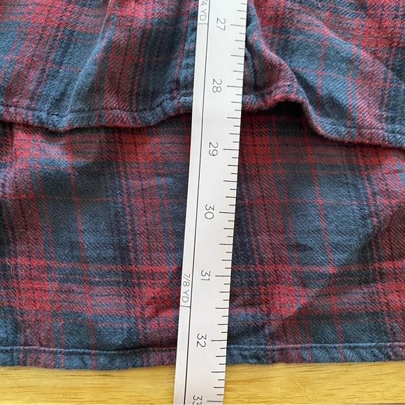 Denim & Supply Ralph Lauren Red and Black Plaid Shirt button down with hood - Picture 11 of 14